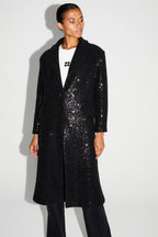 Alberto Eclat Coat Black Made In Italy