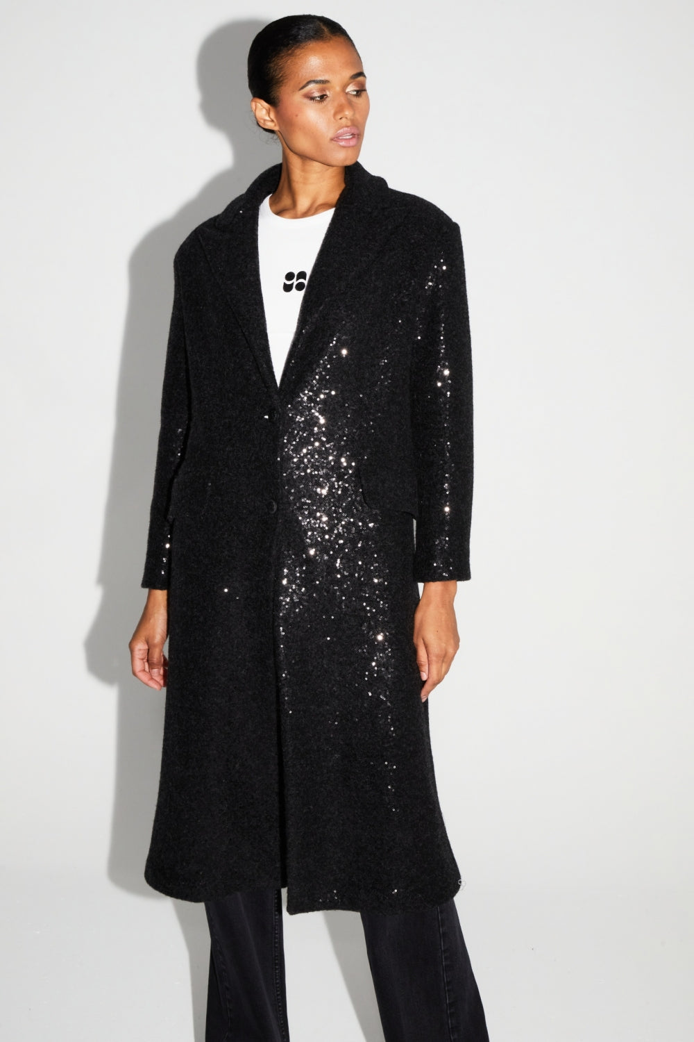 Alberto Eclat Coat Black Made In Italy