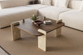 Afrolli - Table Basse - Walnut/Travertine