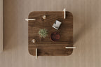 Afrolli - Table Basse - Walnut/Travertine