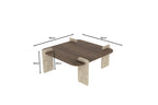 Afrolli - Table Basse - Walnut/Travertine
