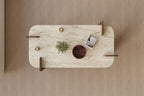 Leapiri - Coffee Table - Travertine/Walnut