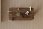 Leapiri - Table Basse - Walnut/Travertine
