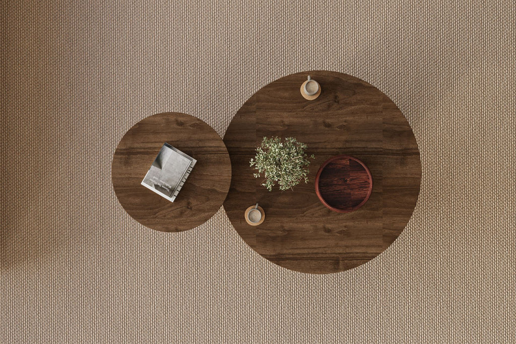 Private - Set de Tables Basses - Walnut/Travertine