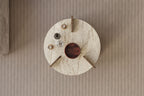 Oalla - Table Basse - Travertine/Walnut