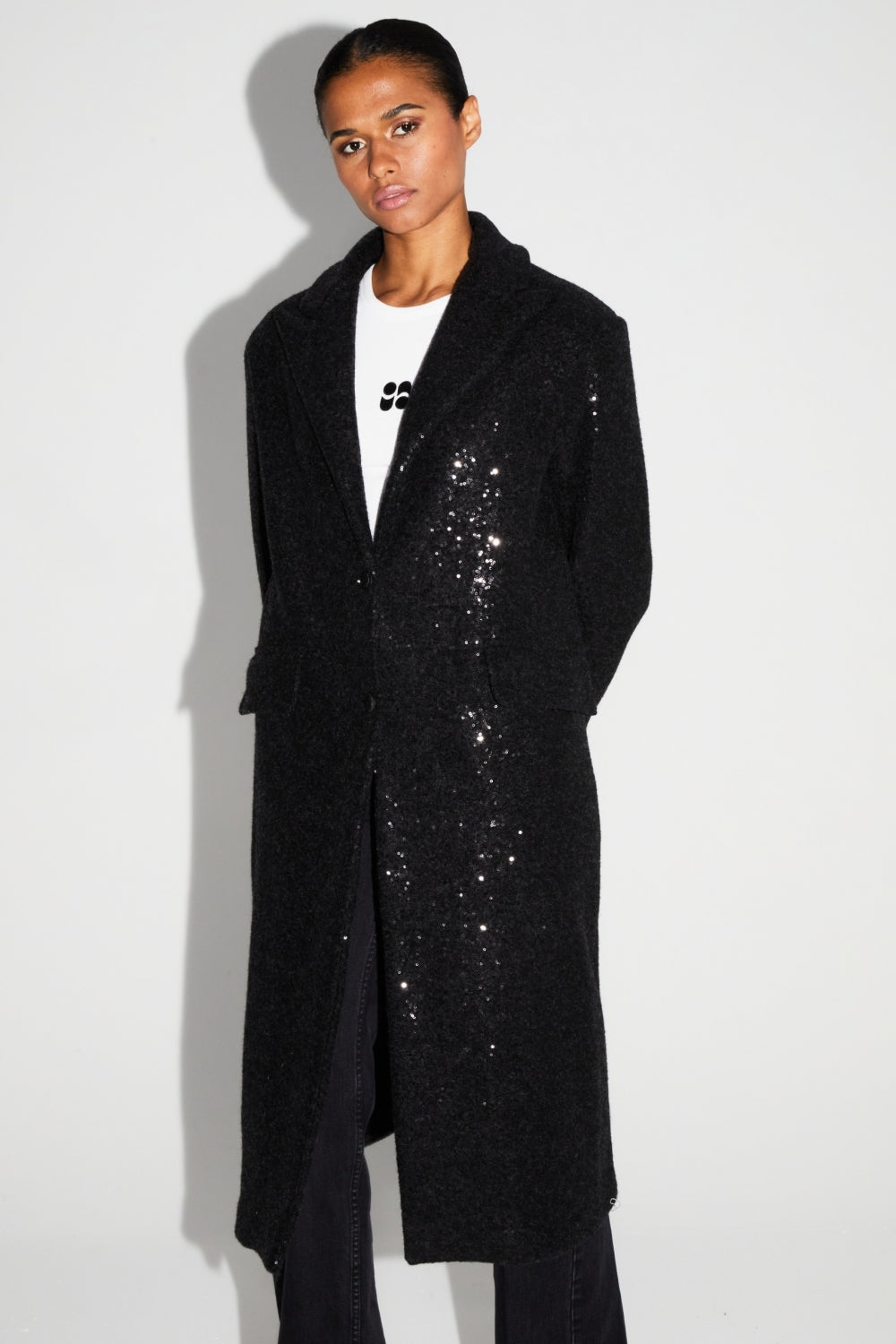 Alberto Eclat Coat Black Made In Italy