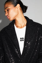 Alberto Eclat Coat Black Made In Italy