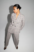 Ema Houndstooth Blazer Lucky Star Red Made In Italy