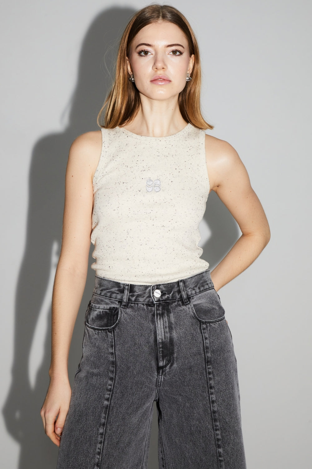 Speckled Cream Théo Top Made In Portugal