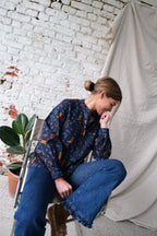 Maria Navy Cowboy Shirt