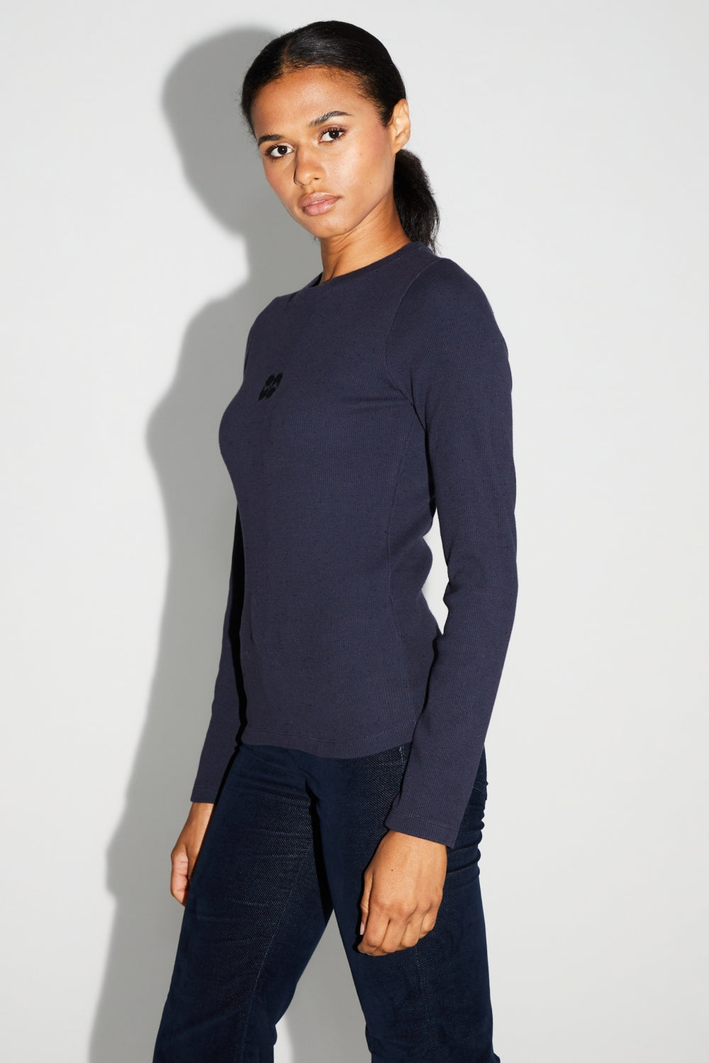 Hugo Navy Speckled T-Shirt Made In Portugal