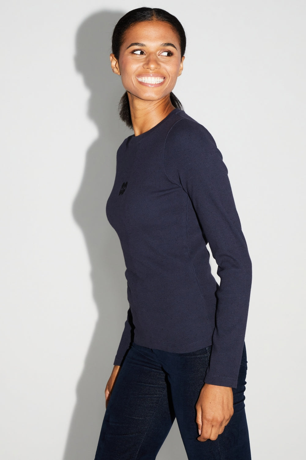 Hugo Navy Speckled T-Shirt Made In Portugal