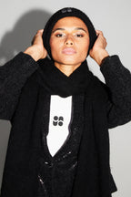 Bufanda Chill Black 100% Lana Virgen Extra Fabricada en Portugal