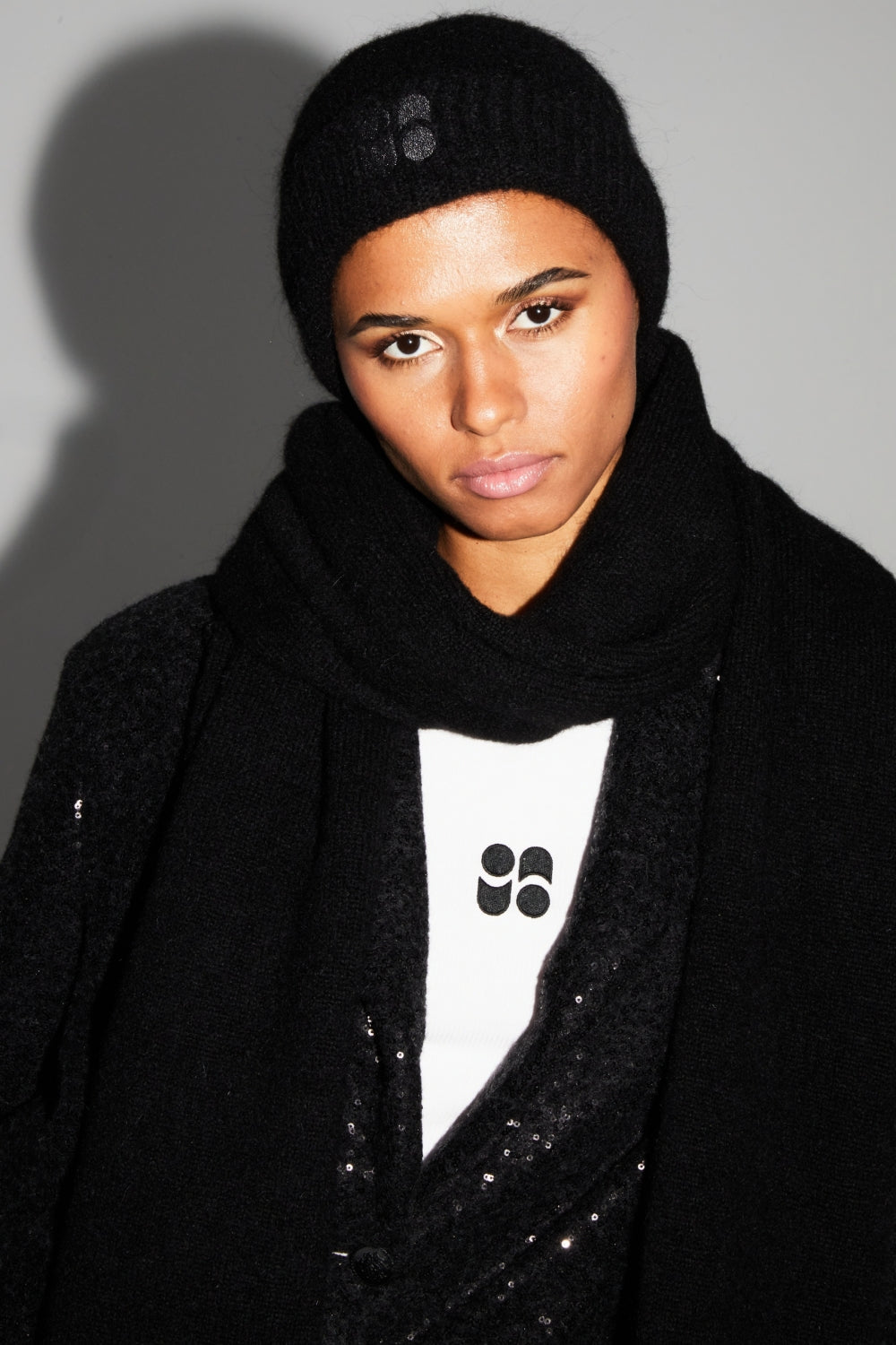Bufanda Chill Black 100% Lana Virgen Extra Fabricada en Portugal