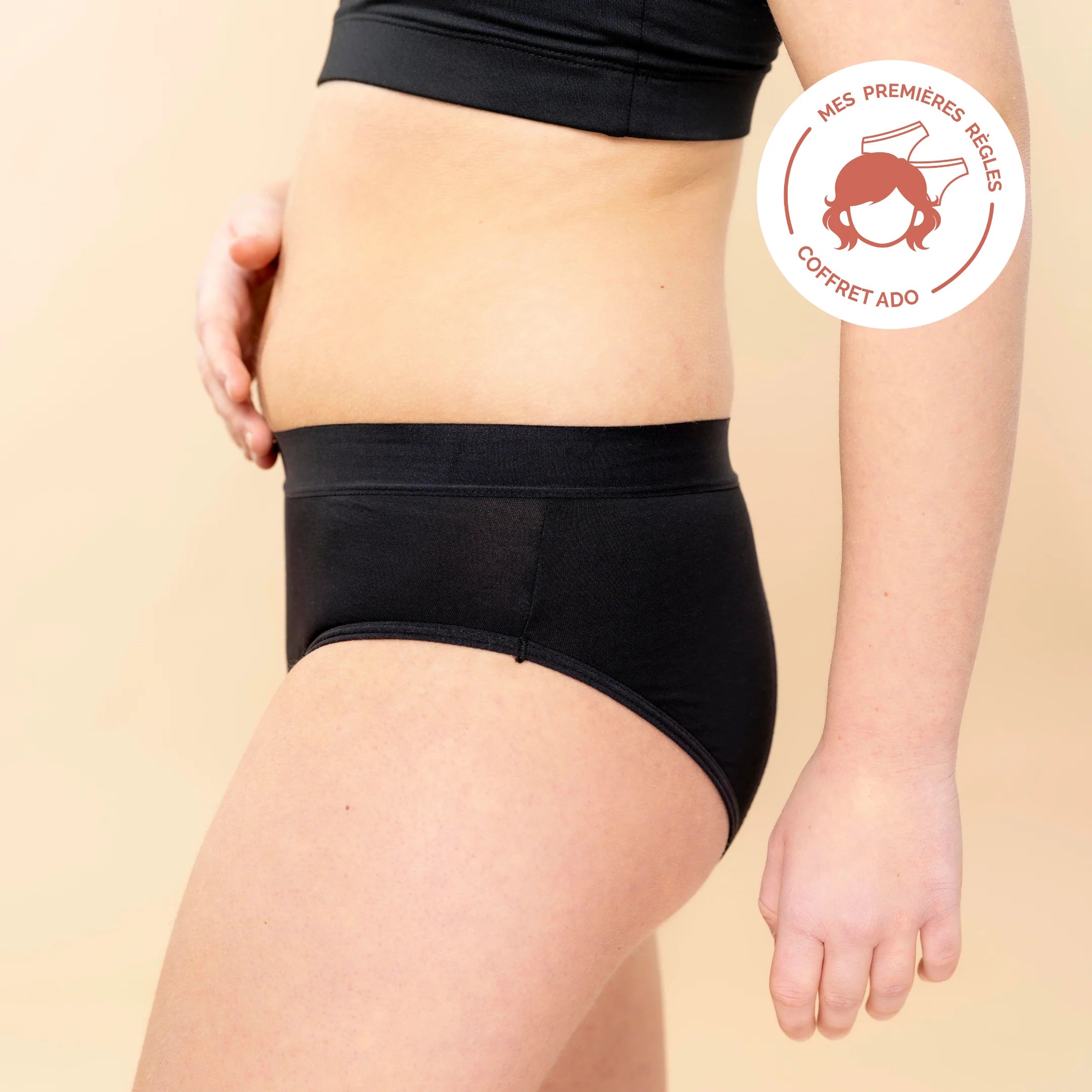 Volga : Mes premières règles - Culotte Menstruelle Flux Moyen - 3XS au XL