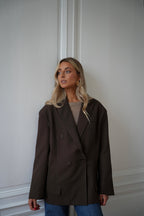 Flavie Blazer Jacket - Chocolate