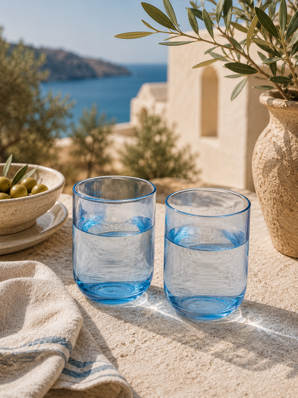 Rainbow - Set De 2 Verres À Eau - Verre - Bleu
