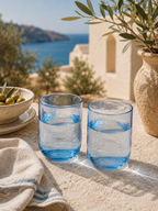Rainbow - Set De 2 Verres À Eau - Verre - Bleu
