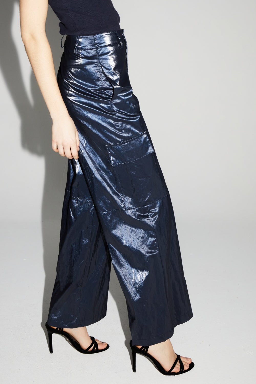Pantalón Cargo Nolan Mercurio Blue Fabricado En Italia - Azul