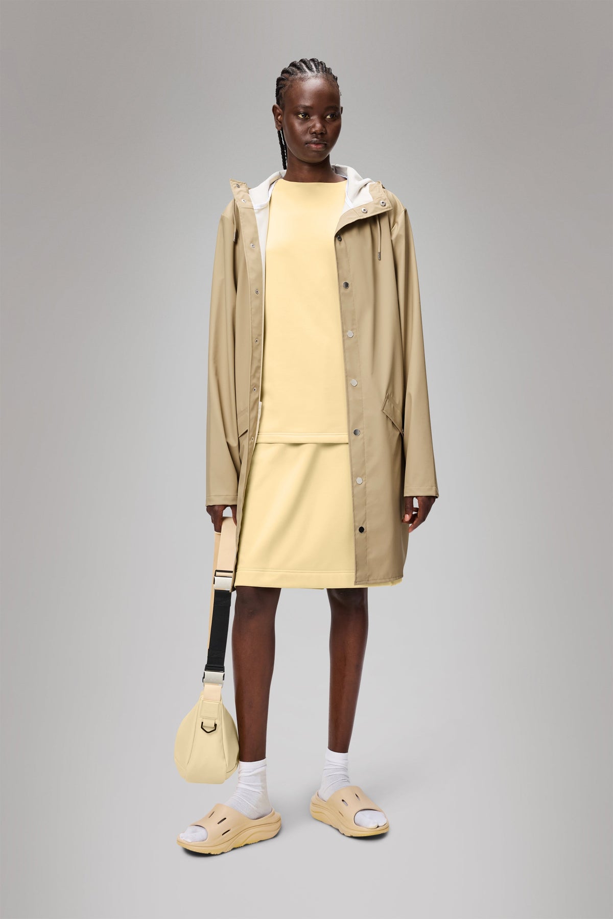 Jakke Long Jacket W3 - Sand - Unisex