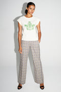 Clark Houndstooth Blue Trousers Made in Italy