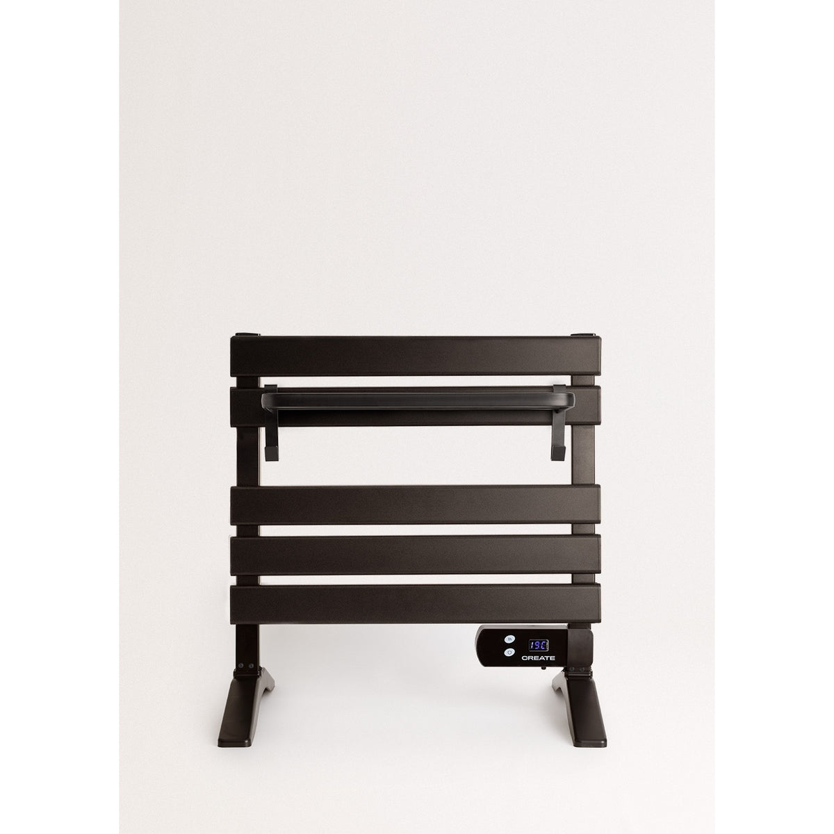 Warm Towel Mini - Porte-Serviette Électrique 150W Avec Pieds + Étagère - Noir