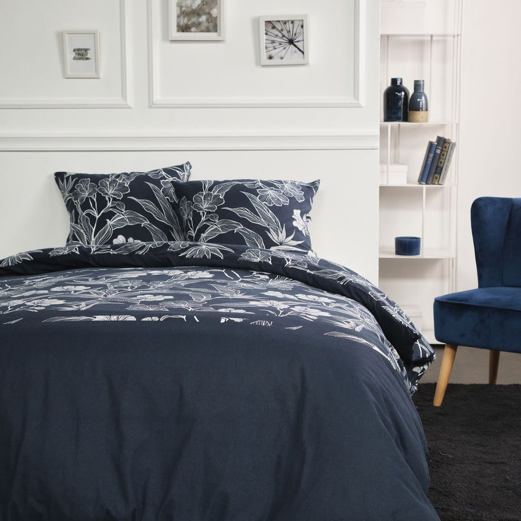 Juego De Cama - Franela - Navy