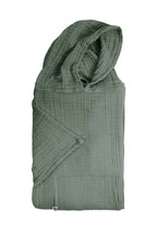 Gaia - Poncho - Gasa De Algodón Lisa - Romero