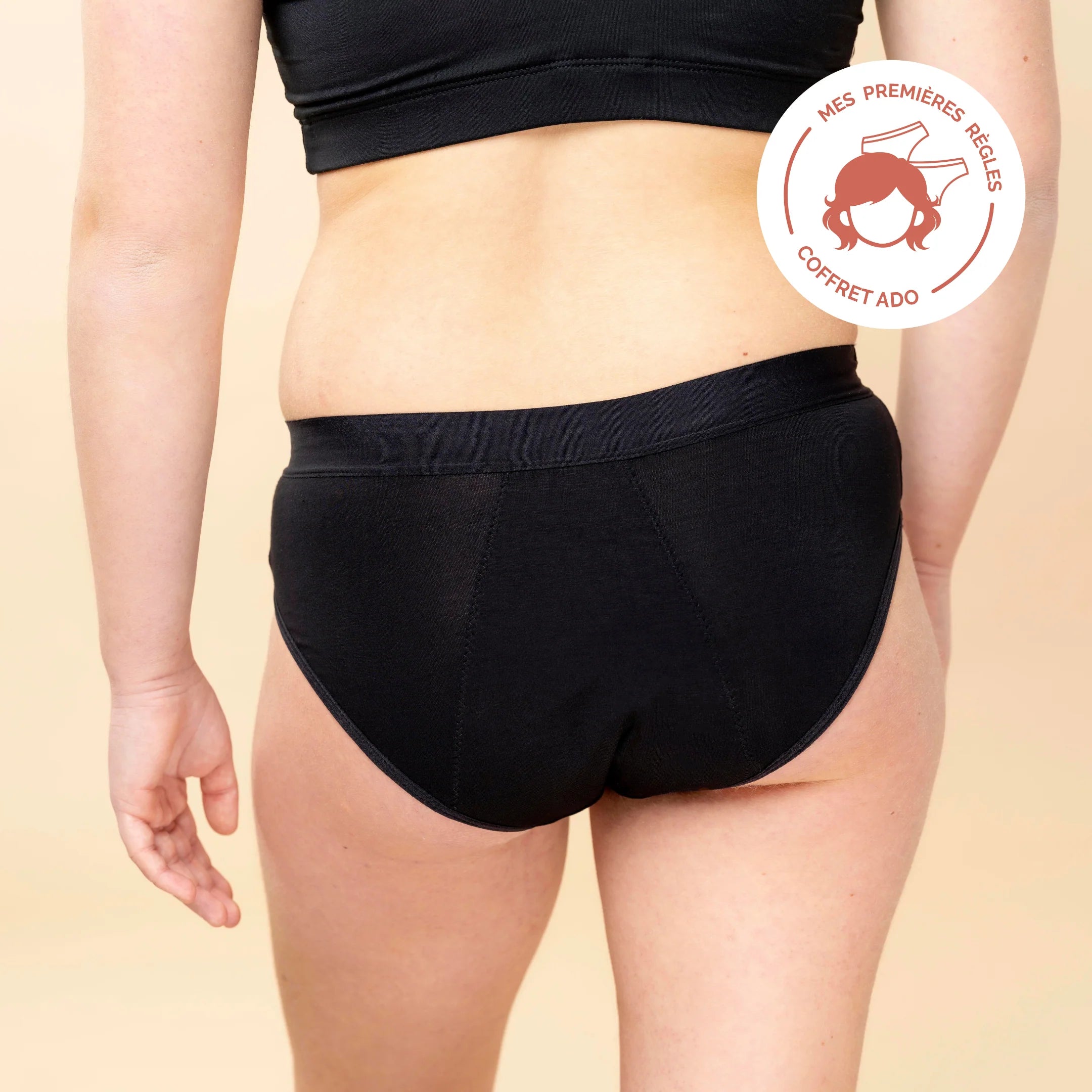 Volga : Mes premières règles - Culotte Menstruelle Flux Moyen - 3XS au XL