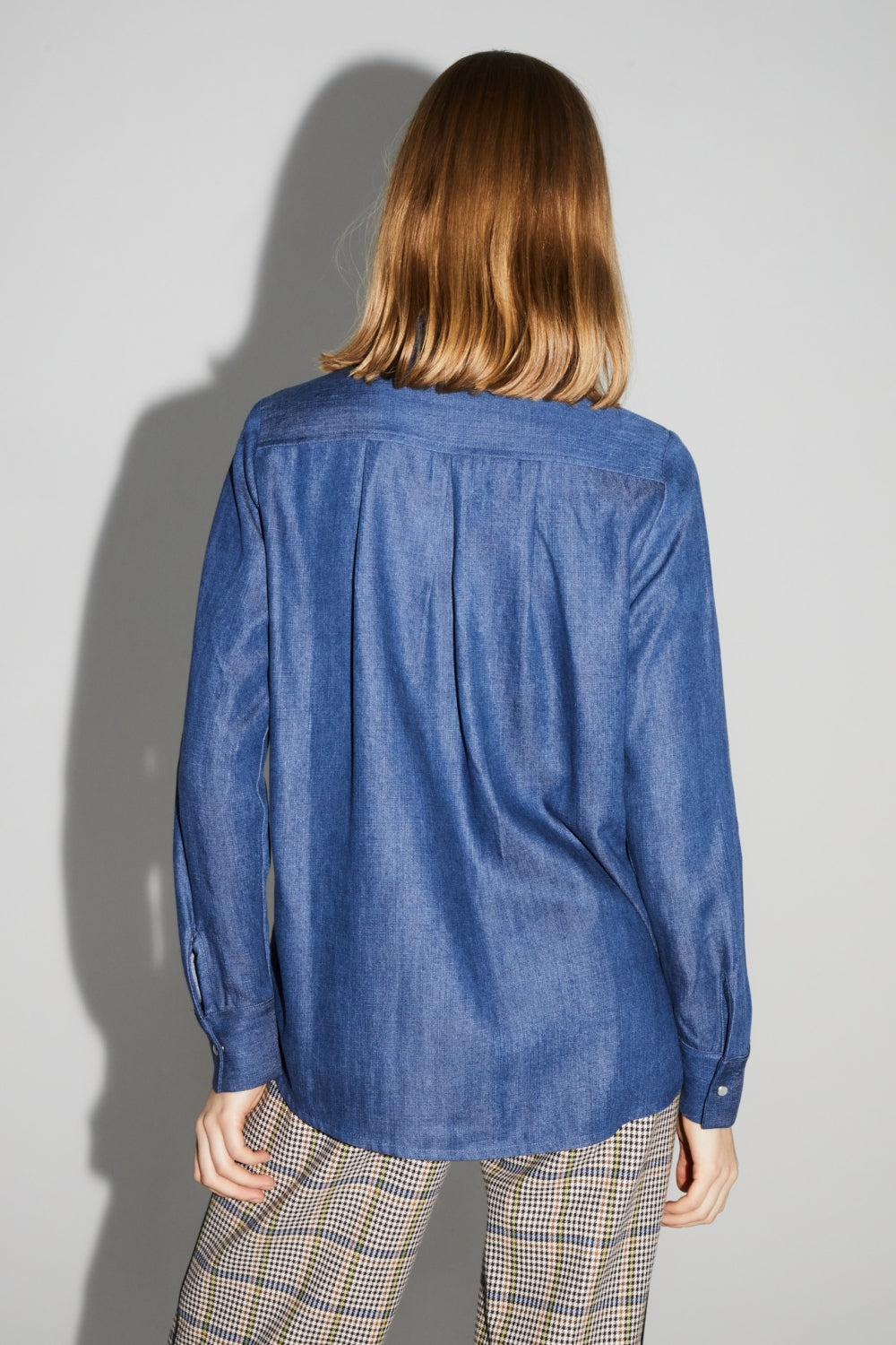 Camisa Lou Lyocell Blue Fabricada En Italia - Azul