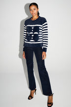 Lina Fluffy Navy Knit Made In Portugal