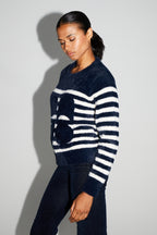 Lina Fluffy Navy Knit Made In Portugal