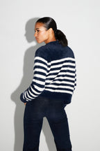 Lina Fluffy Navy Knit Made In Portugal