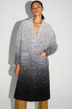 Doriane Bouclettes Jacket Gradient Gray Black Made In Italy