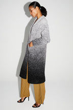 Doriane Bouclettes Jacket Gradient Gray Black Made In Italy