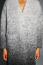 Doriane Bouclettes Jacket Gradient Gray Black Made In Italy