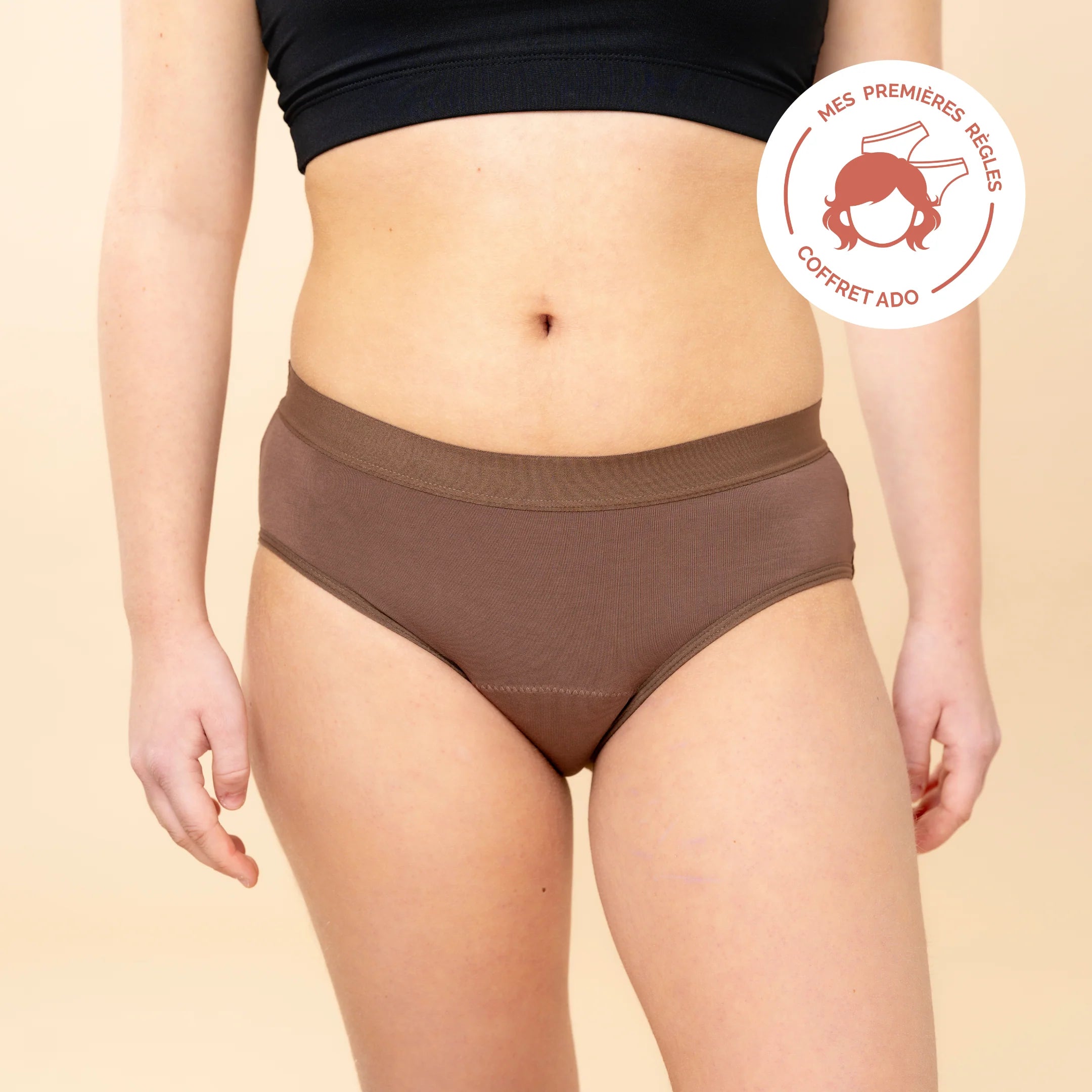 Volga : Mes premières règles - Culotte Menstruelle Flux Moyen - 3XS au XL