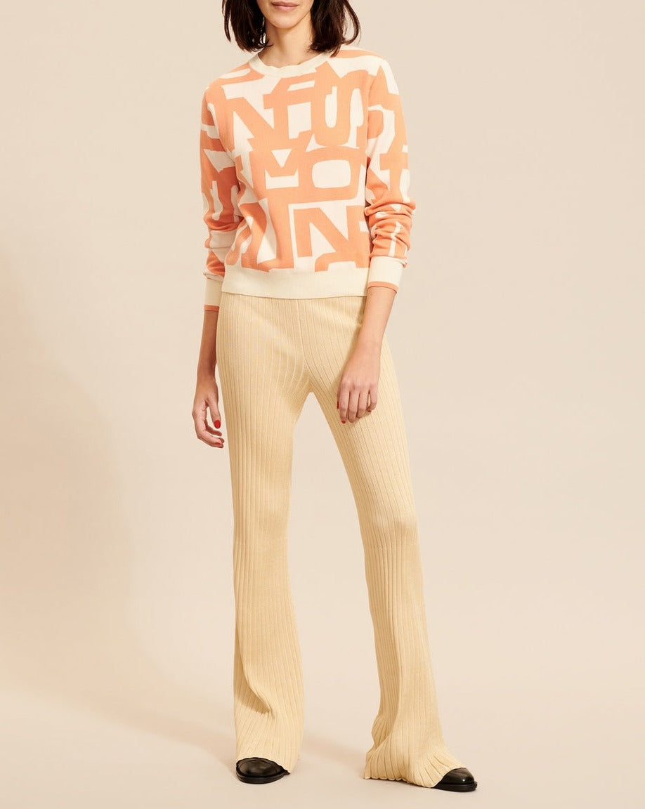 Pull Graphique A Manches Longues - Femme