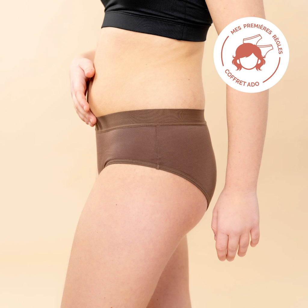 Volga : Mes premières règles - Culotte Menstruelle Flux Moyen - 3XS au XL