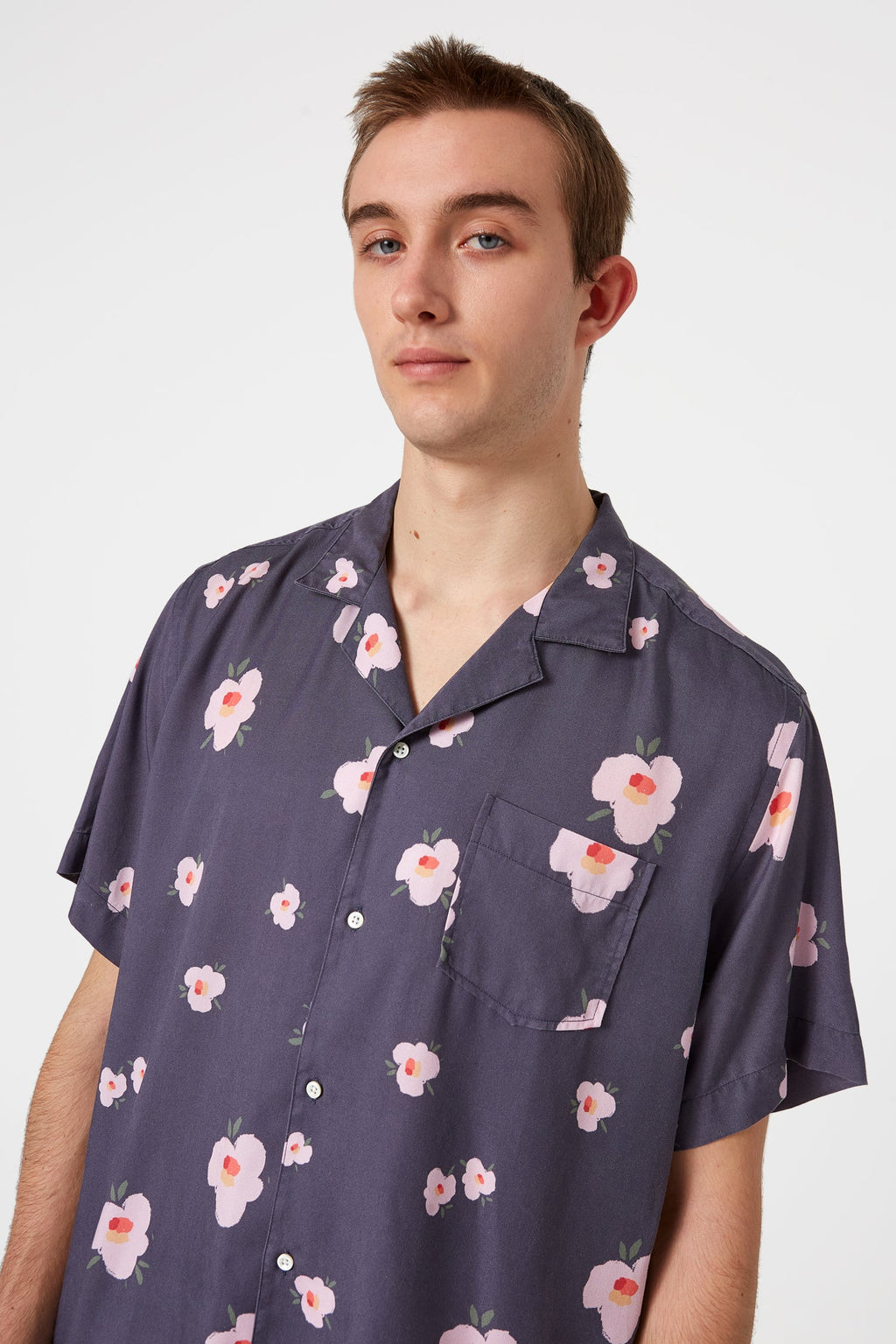 Chemise Manches Courtes Orchid Plain Navy