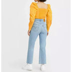 Jean Droit Taille Très Haute Levi's Ribcage Bleu
