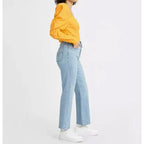 Jean Droit Taille Très Haute Levi's Ribcage Bleu
