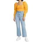 Jean Droit Taille Très Haute Levi's Ribcage Bleu
