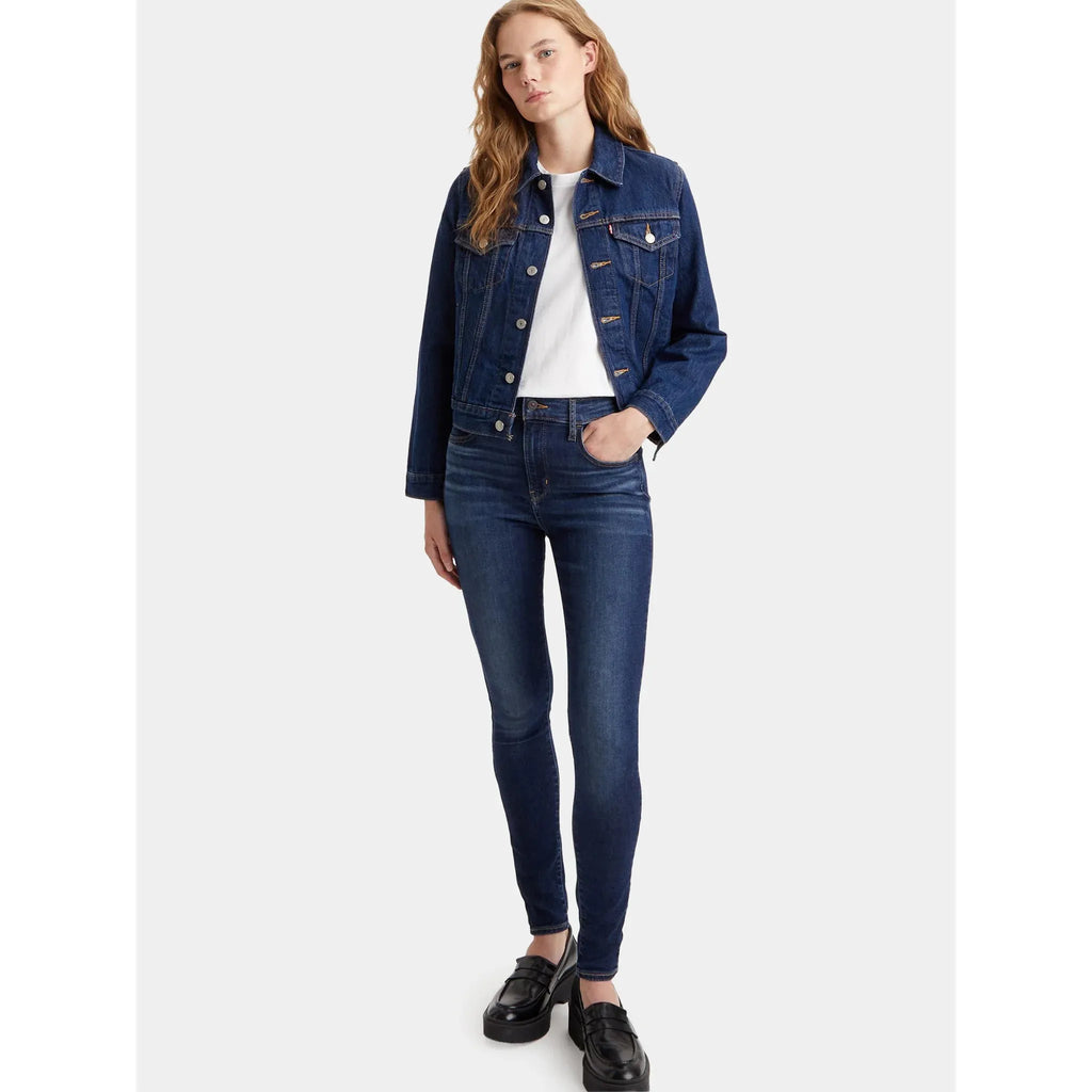 Jean Super Skinny Taille Haute Levi's 720 Bleu Foncé