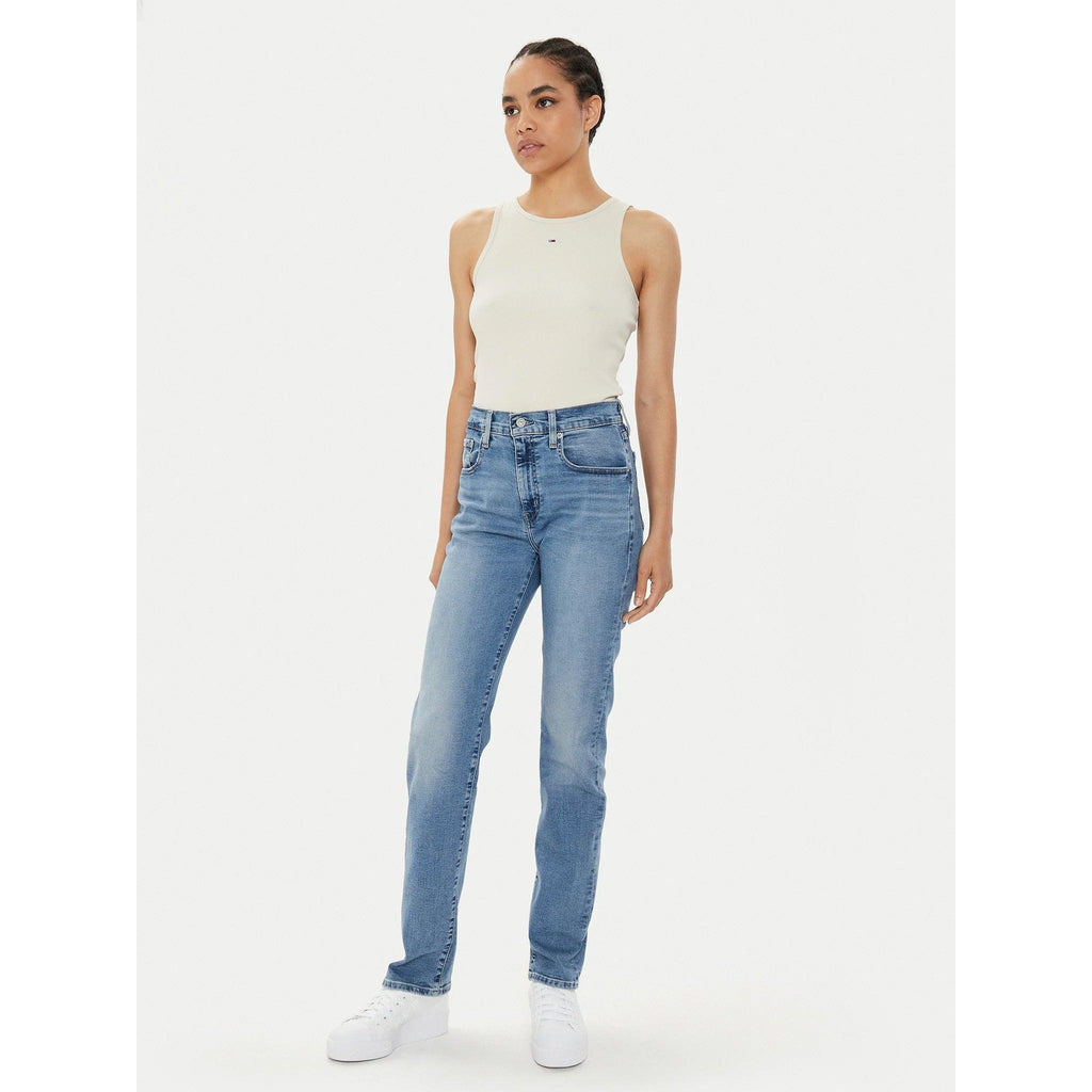 Jean Droit Taille Haute Levi's 724 Bleu