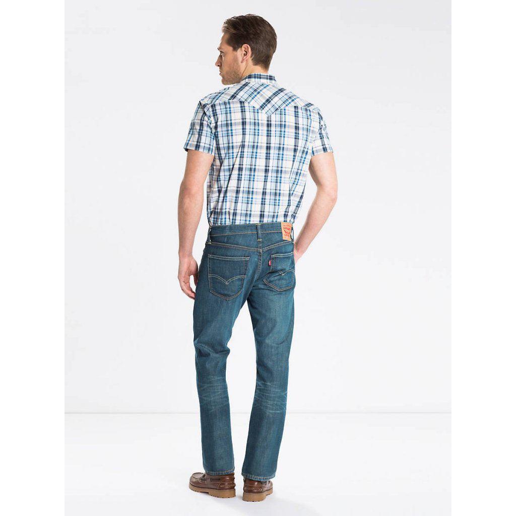 Jean Bootcut Taille Mi-Haute Levi's 527 Bleu