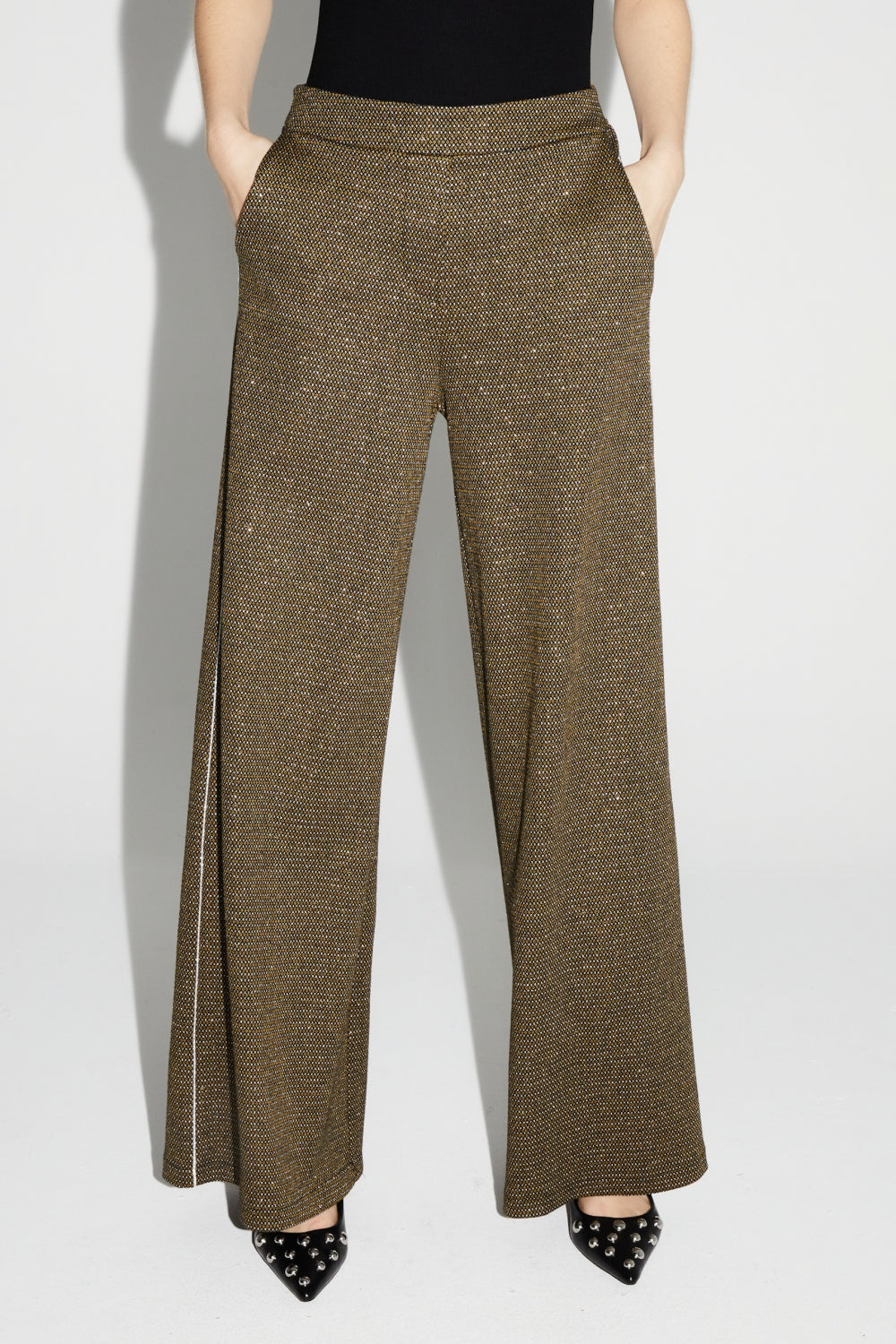 Pantalones Charlie Geo Azafrán Hechos en Italia