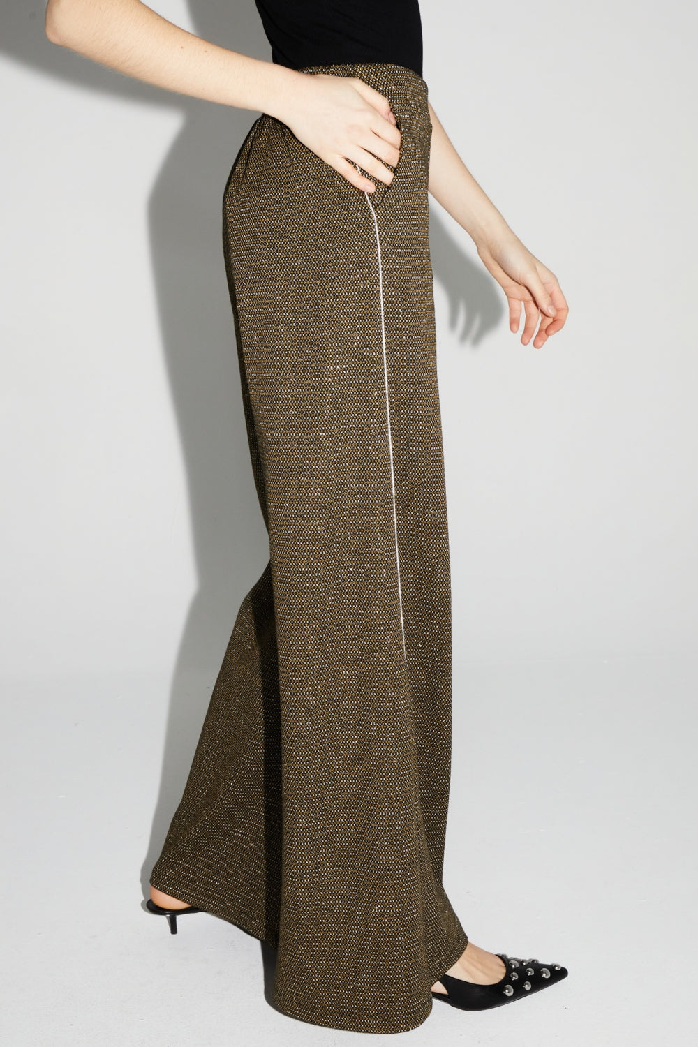 Pantalones Charlie Geo Azafrán Hechos en Italia