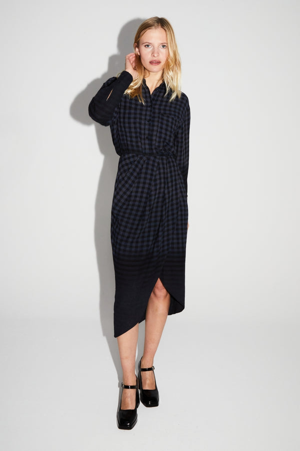 Ivy Gingham Tie And Dye Skirt Made In Italy