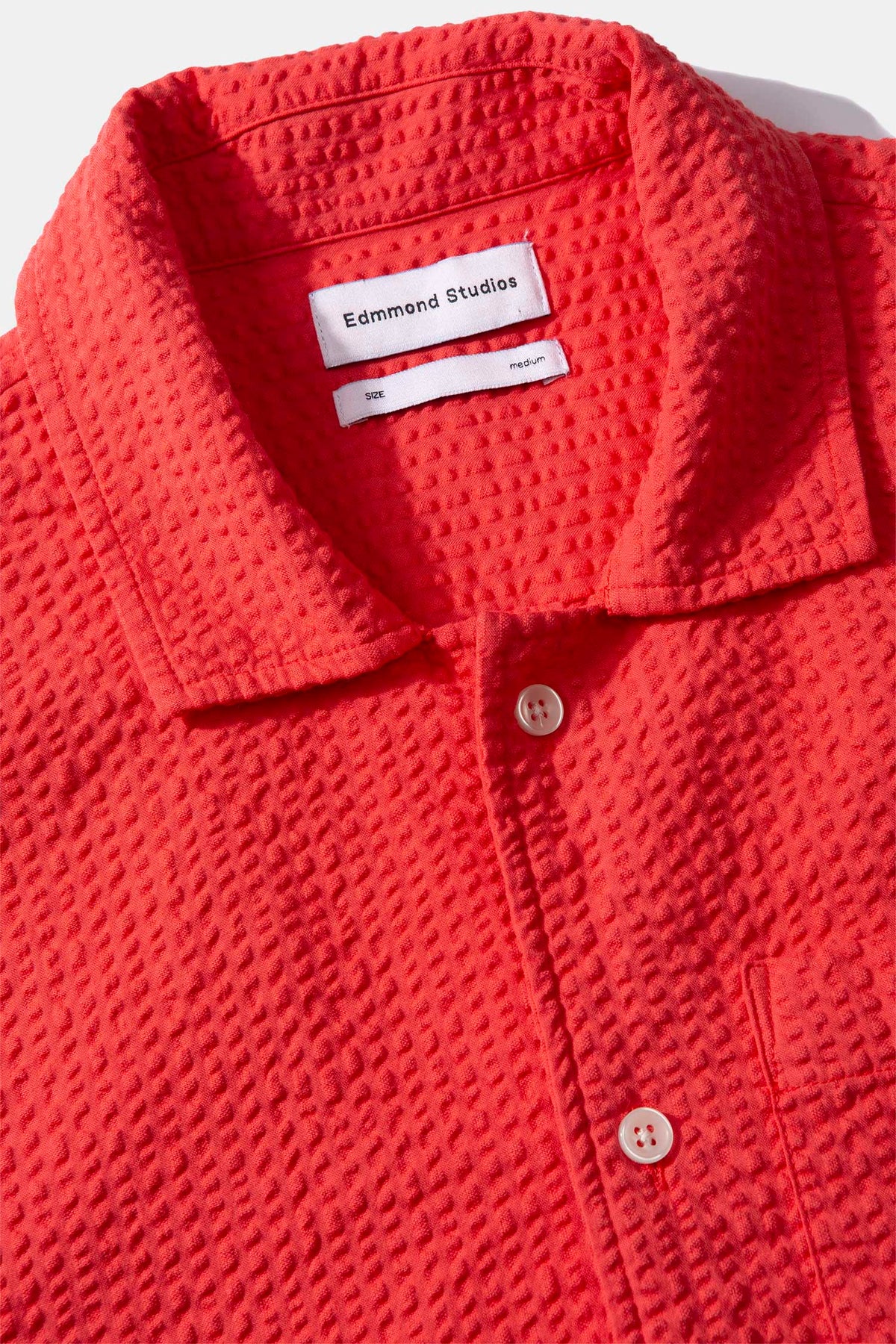 Chemise Manches Courtes Seersucker Red